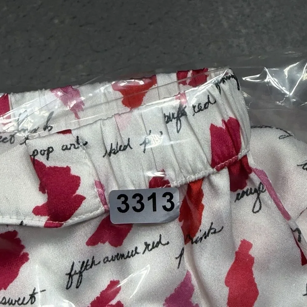 Kate Spade Synthetic Lipstick Cropped Pajamas Set Women’s Size 1